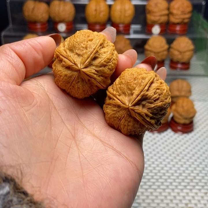 文玩核桃把件7高山流水三棱