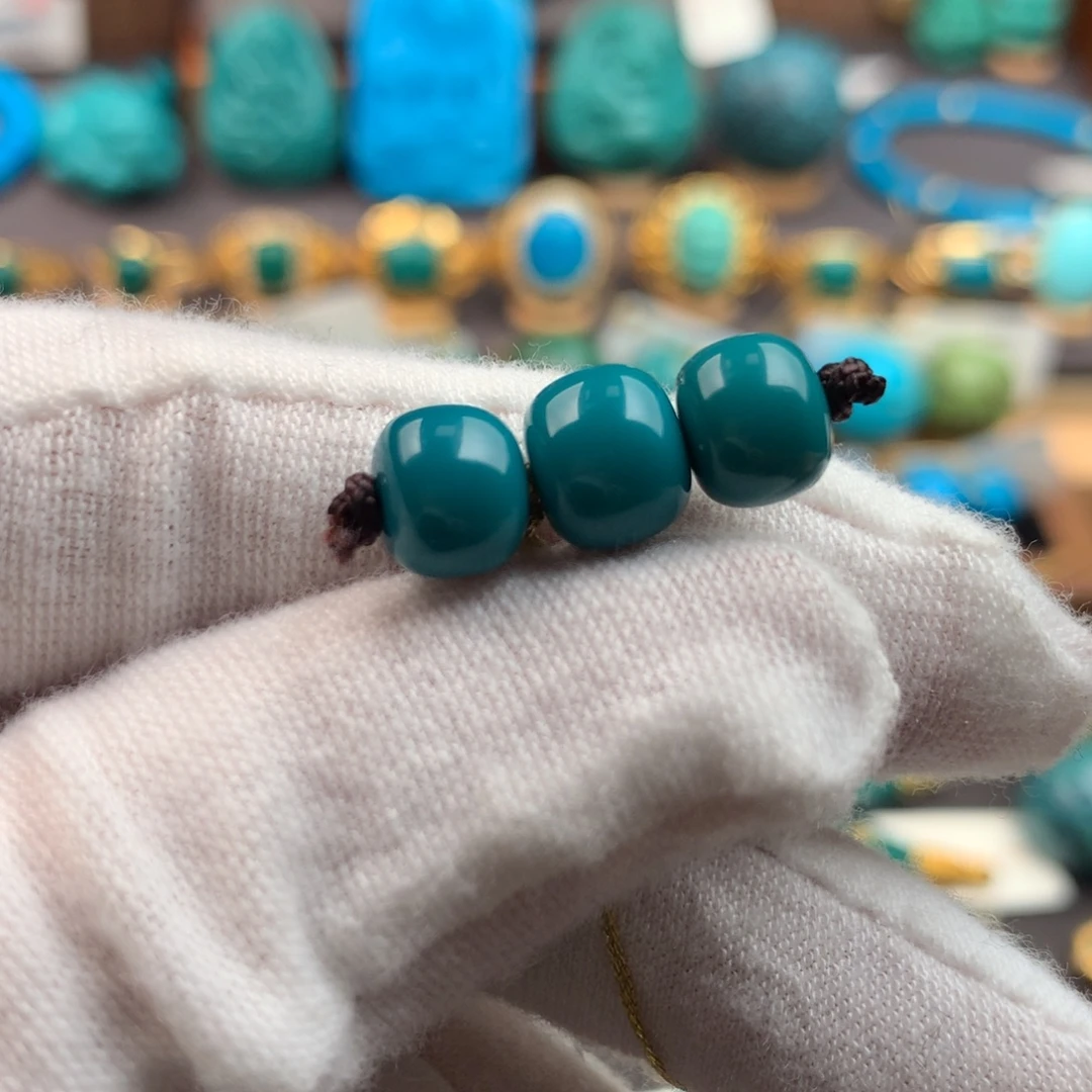 绿松石未镶嵌发饰8mm
