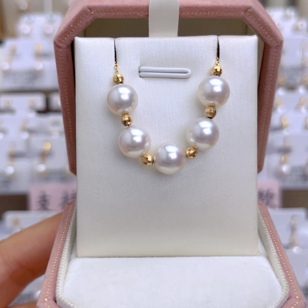 海水珍珠18K金镶嵌套链