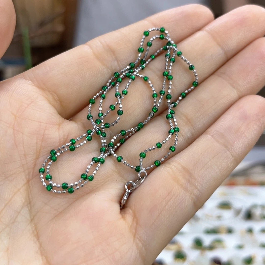 和田玉银S925镶嵌颈饰