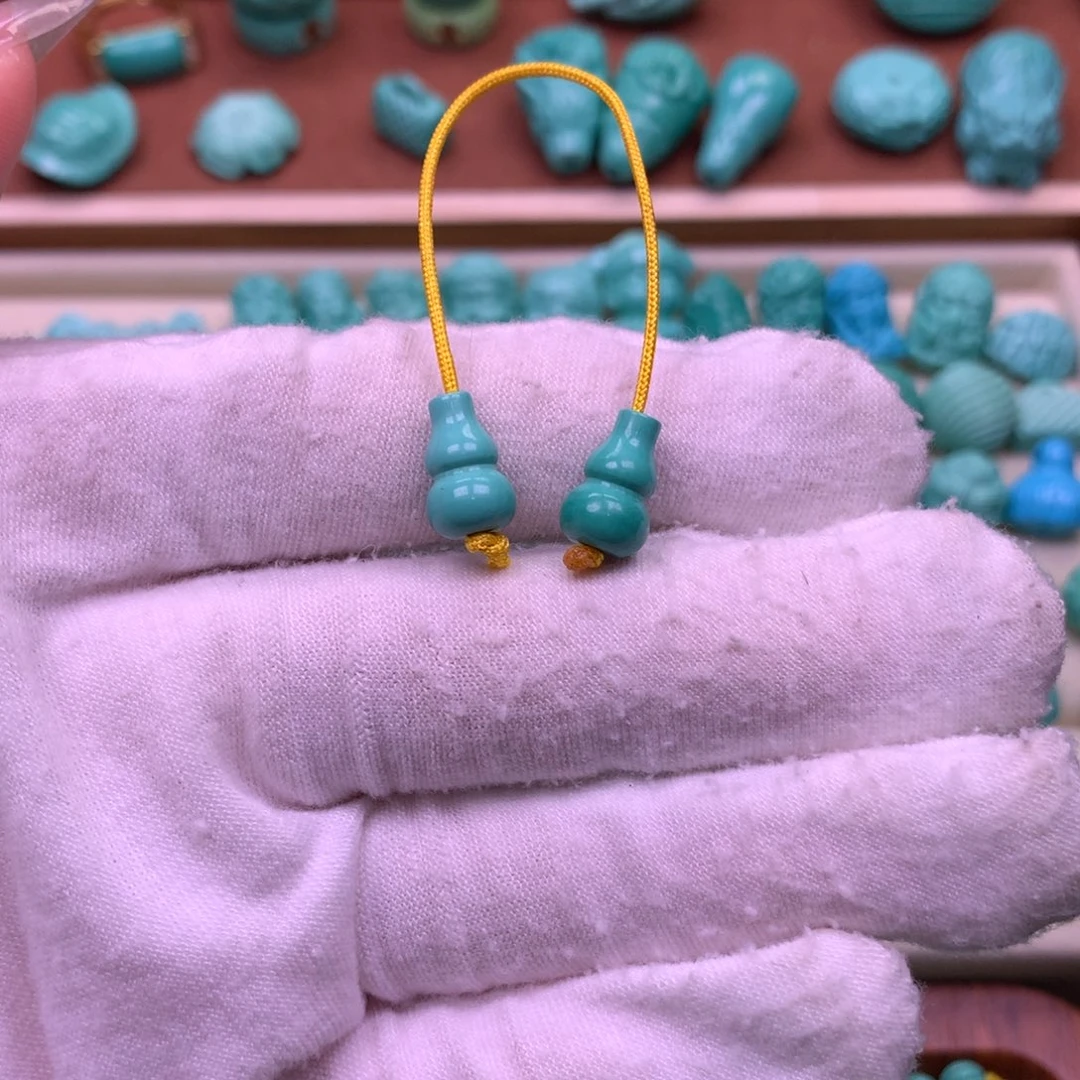 原生态散珠配珠小葫芦一对卡7