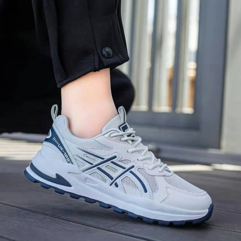 2025新款网面小白鞋休闲鞋轻奢时尚潮流百搭男鞋舒适透气阿甘鞋子