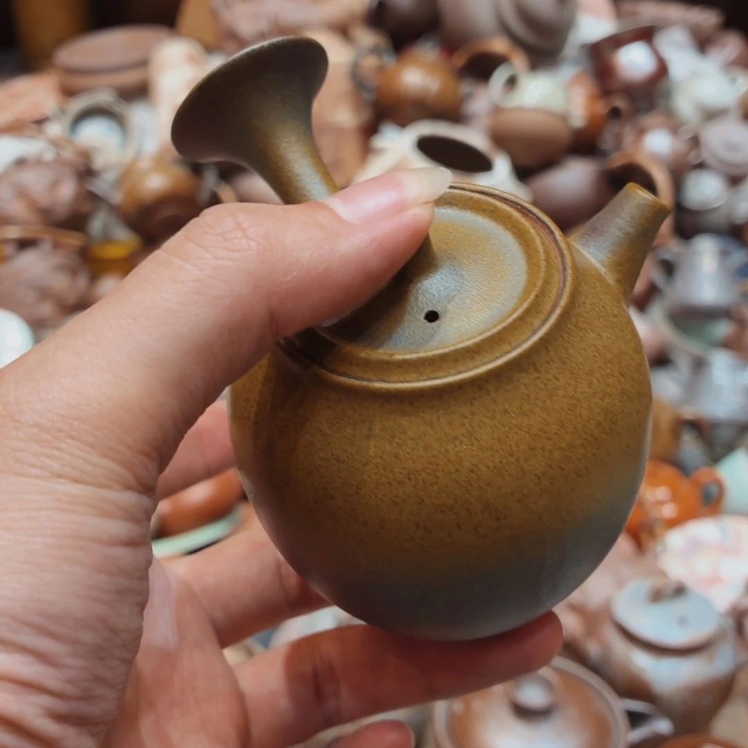 柴烧老岩泥手工茶壶器皿