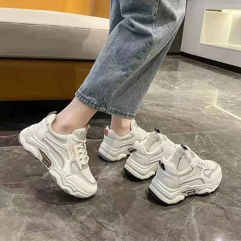 专柜厚底女2025春季新款老爹鞋女鞋舒适软底跑步运动鞋