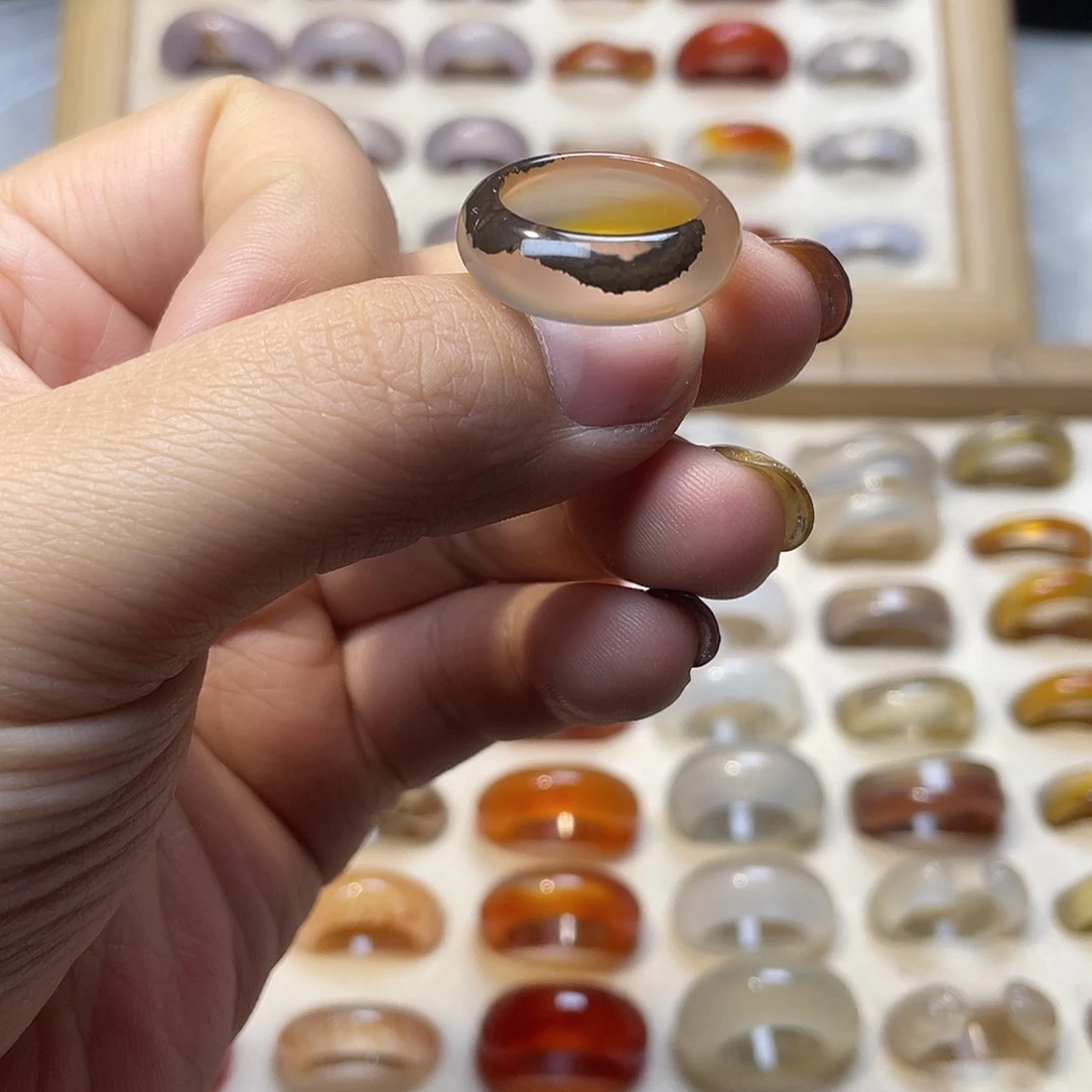 玛瑙/玉髓合金戒指A13港12不退换