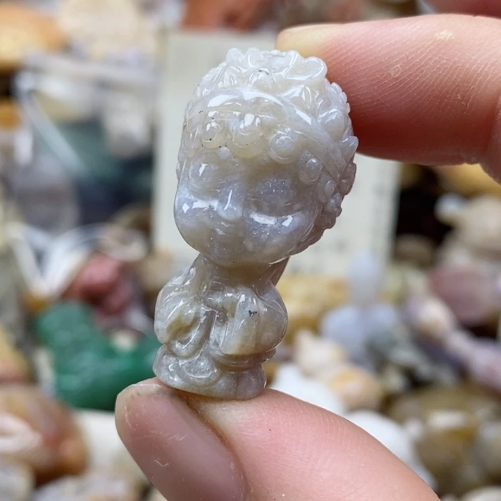 硅化珊瑚（珊瑚玉）未镶嵌颈饰小摆件