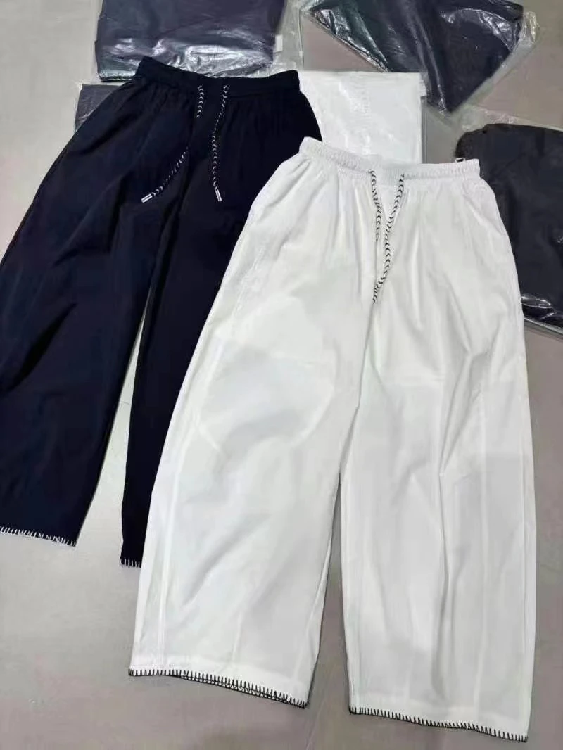 夏季薄款休闲阔腿裤透气舒适适合户外穿着