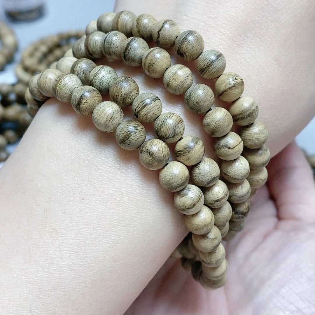 沉香手串达拉干0.7圆珠长串