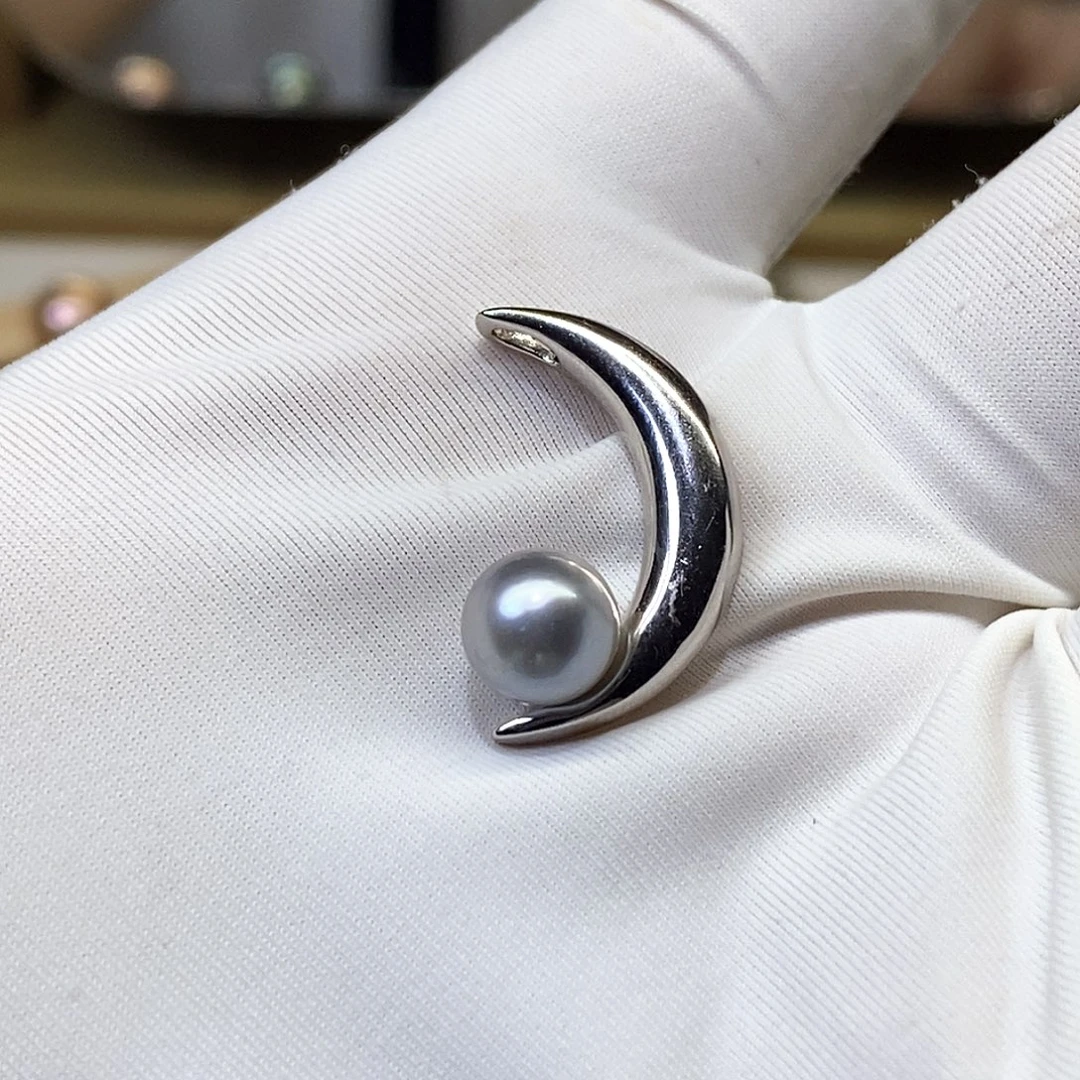 海水珍珠颈饰银S925镶嵌