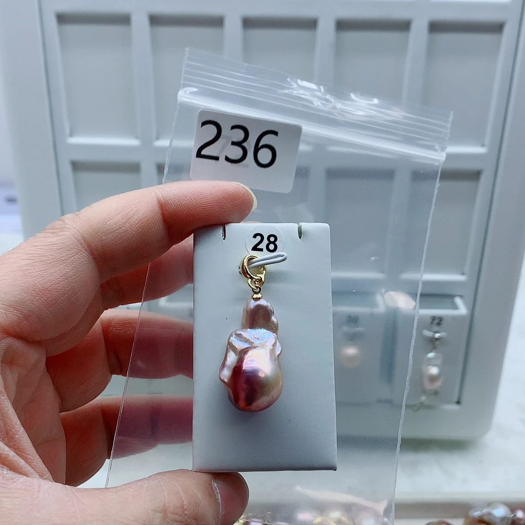 合金淡水珍珠吊坠(不含链)