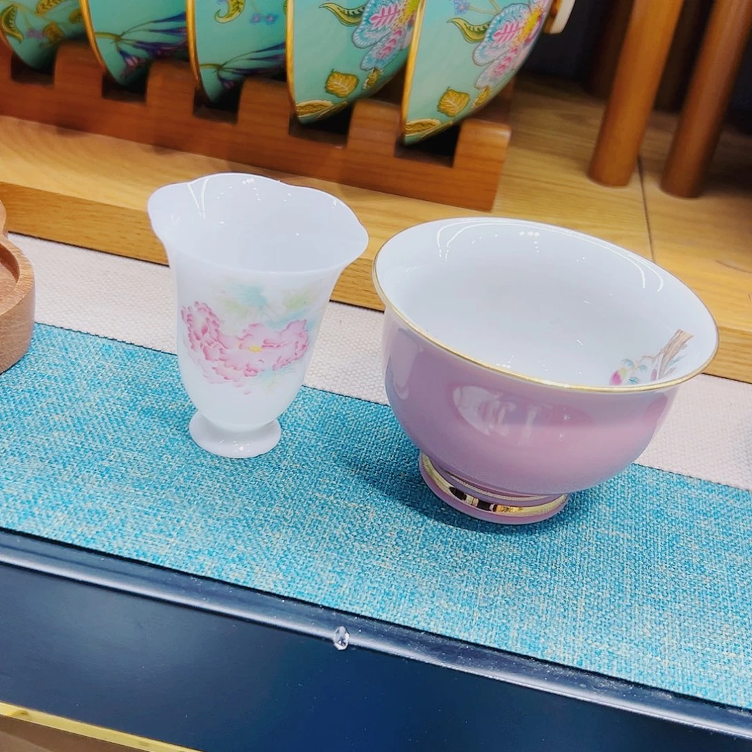瓷冰种瓷主人杯2个送茶叶