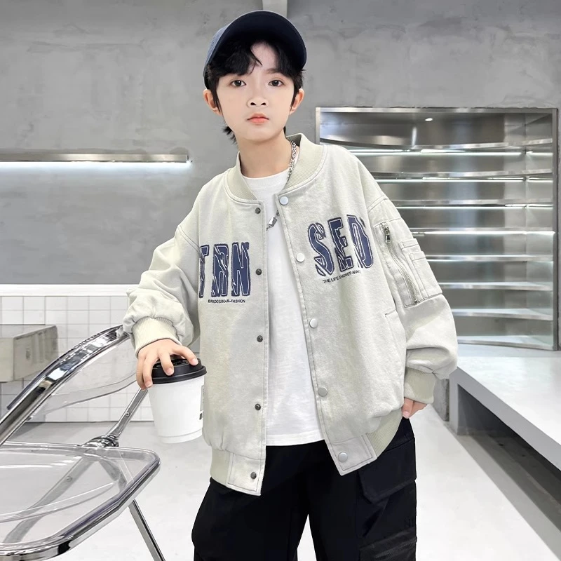 男童春秋款外套新款儿童棒球服痞帅春装男孩夹克上衣中大童开衫潮