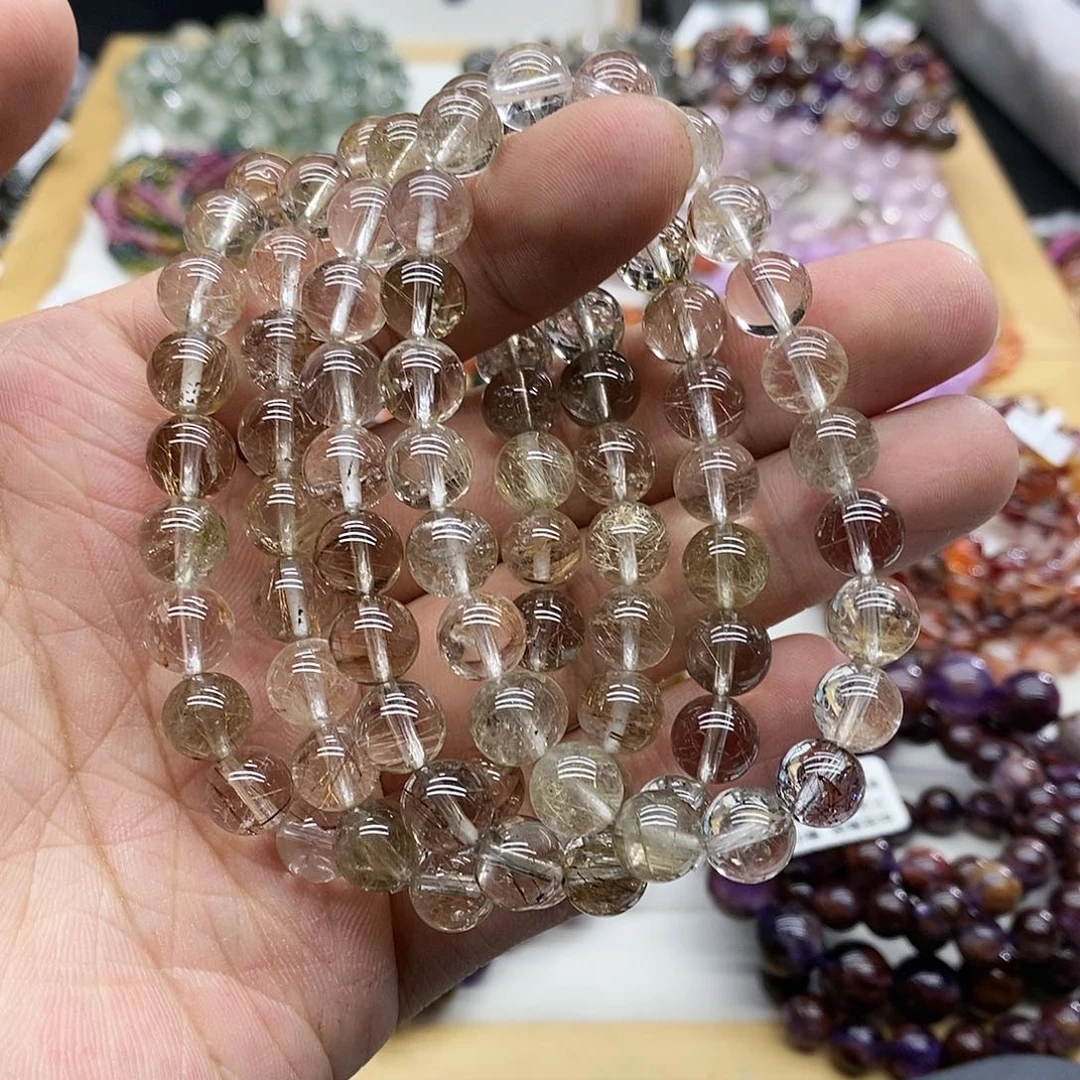 水晶手链未镶嵌多样性发货发一条