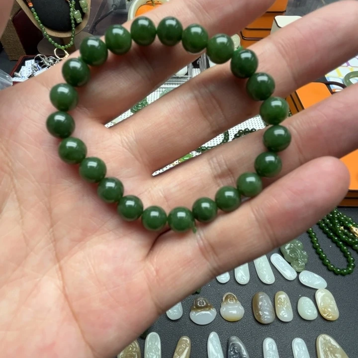 和田玉（碧玉）手链未镶嵌番****?