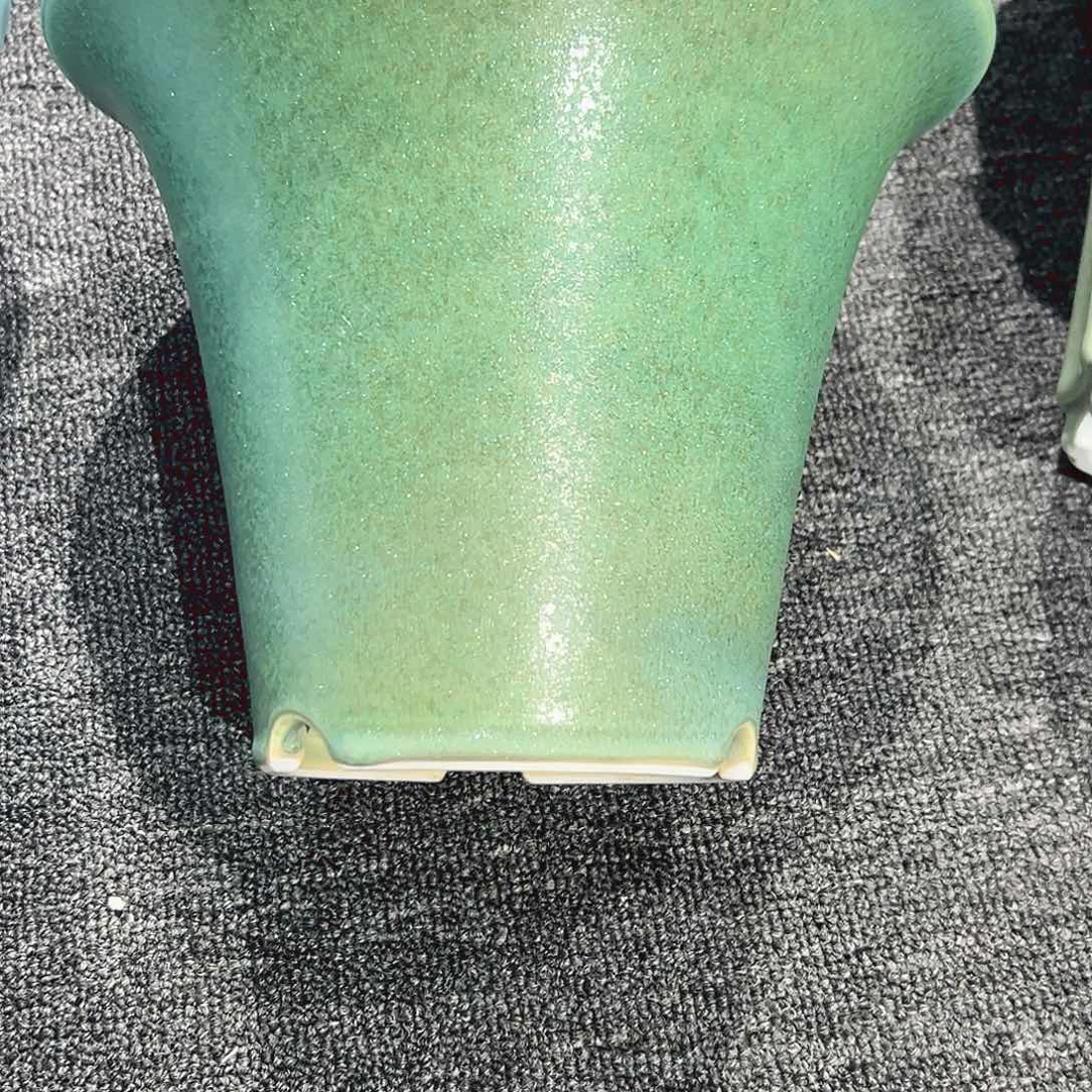 柔***冰花器绿釉雅光陶瓷花器
