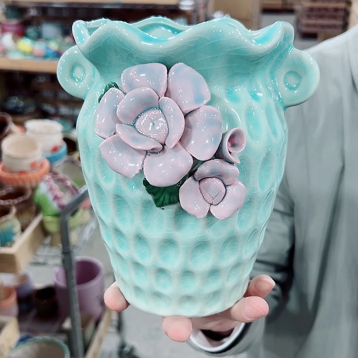 有孔.凑满10元发货多肉陶瓷花盆！