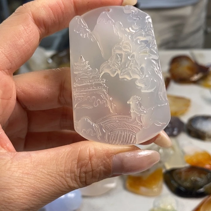 玛瑙/玉髓吊坠(不含链)未镶嵌