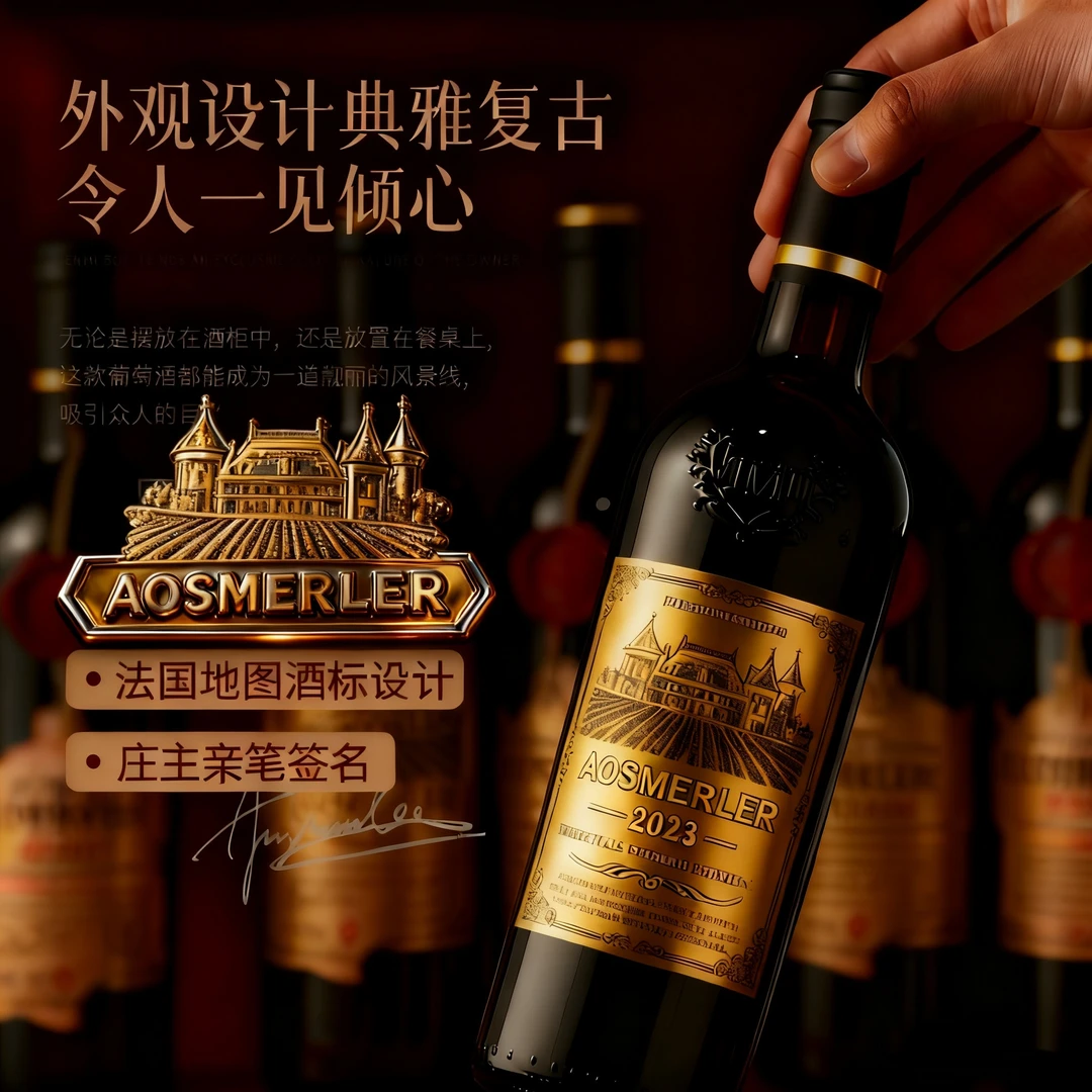 【法国进口】古堡窖藏干红葡萄酒750ML