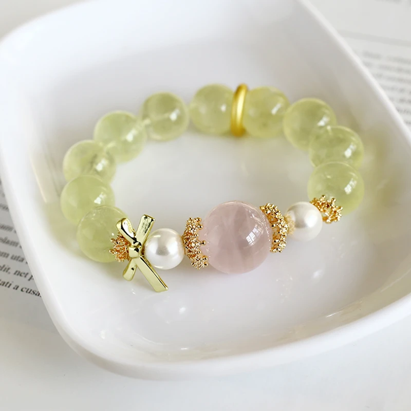 A81-天然柠檬黄水晶手串 颜色微差 多样性发一 DD10073003