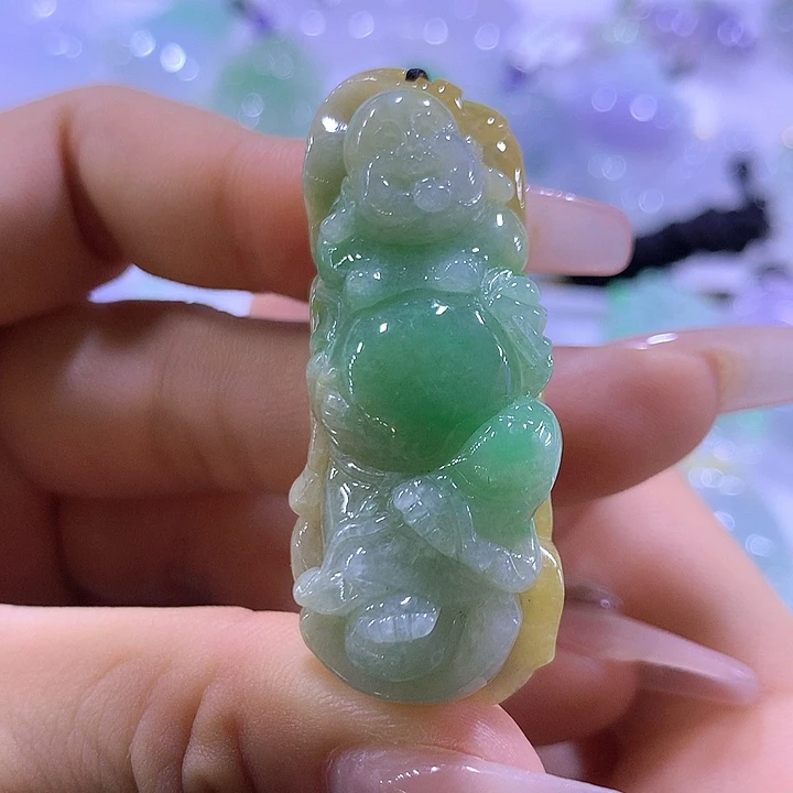 翡翠未镶嵌颈饰天然翡翠A货吊坠