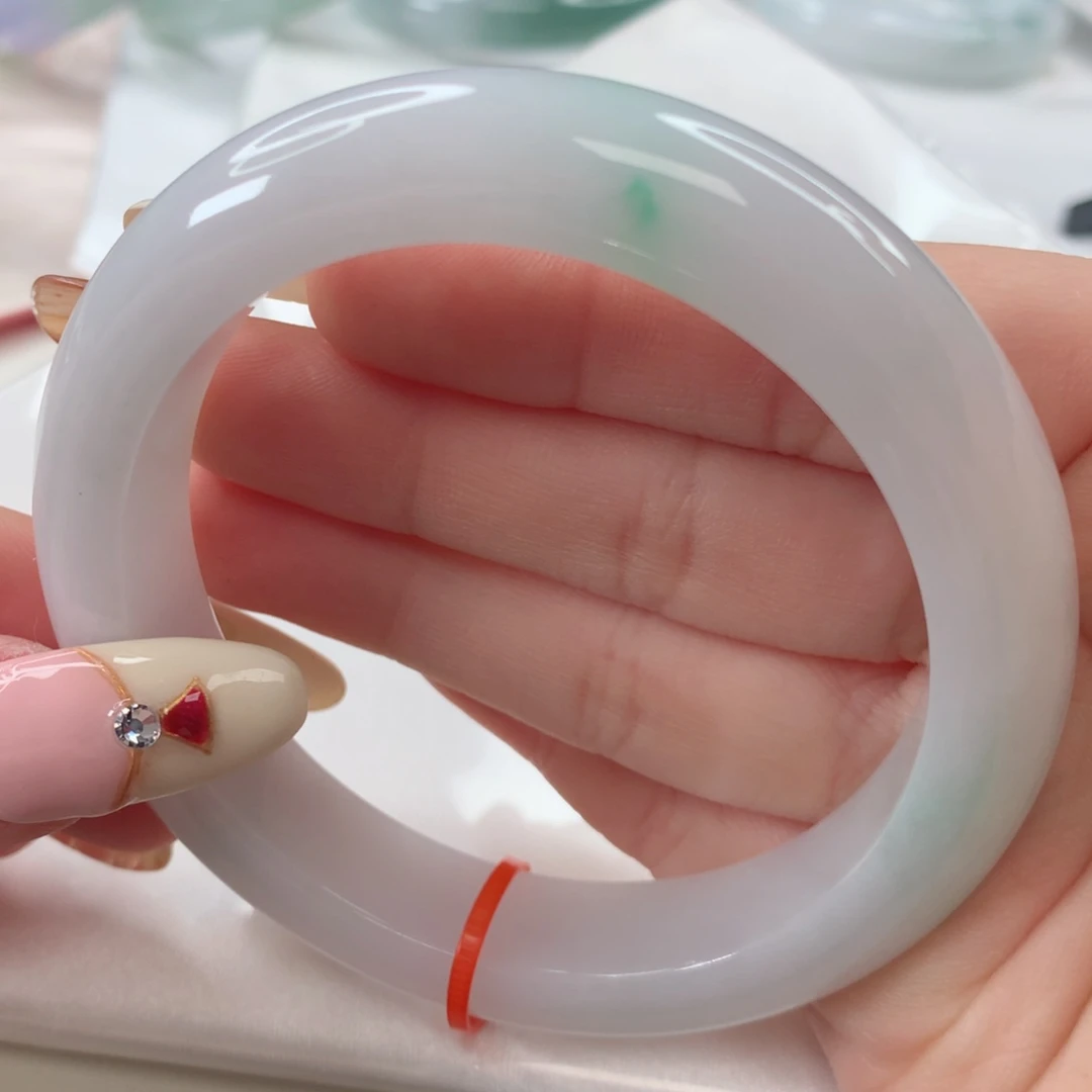 翡翠手镯未镶嵌简***q57.3圈口