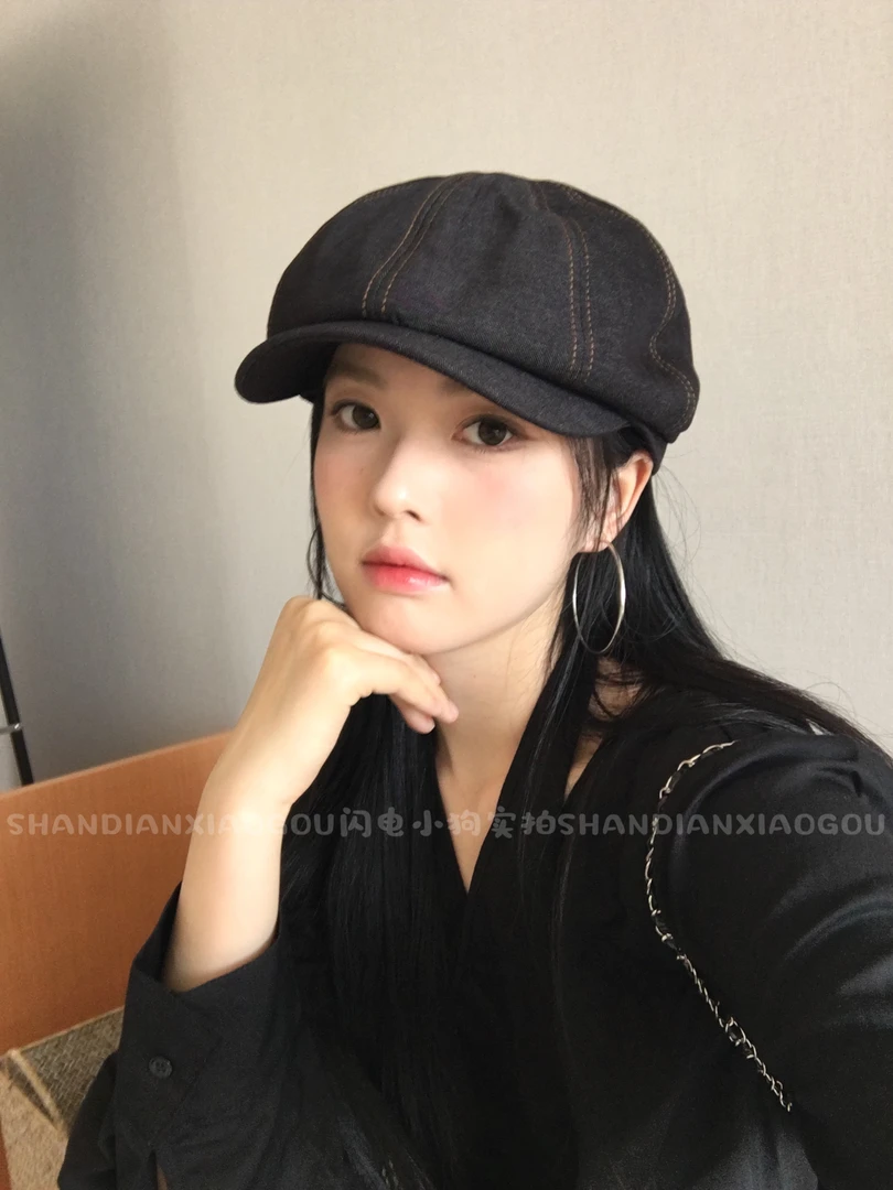 闪电小狗 一帽三戴前进帽*百搭显脸小帽子