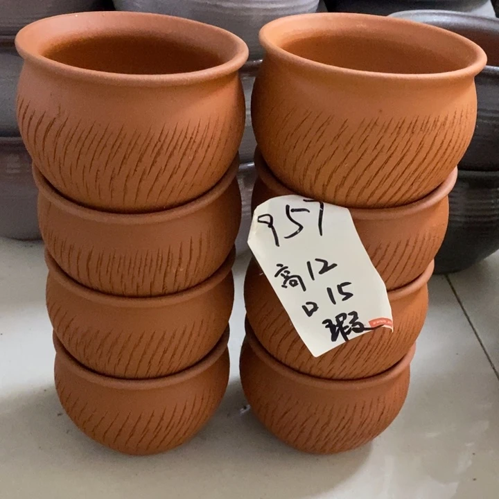 粗陶红陶绿植花盆957