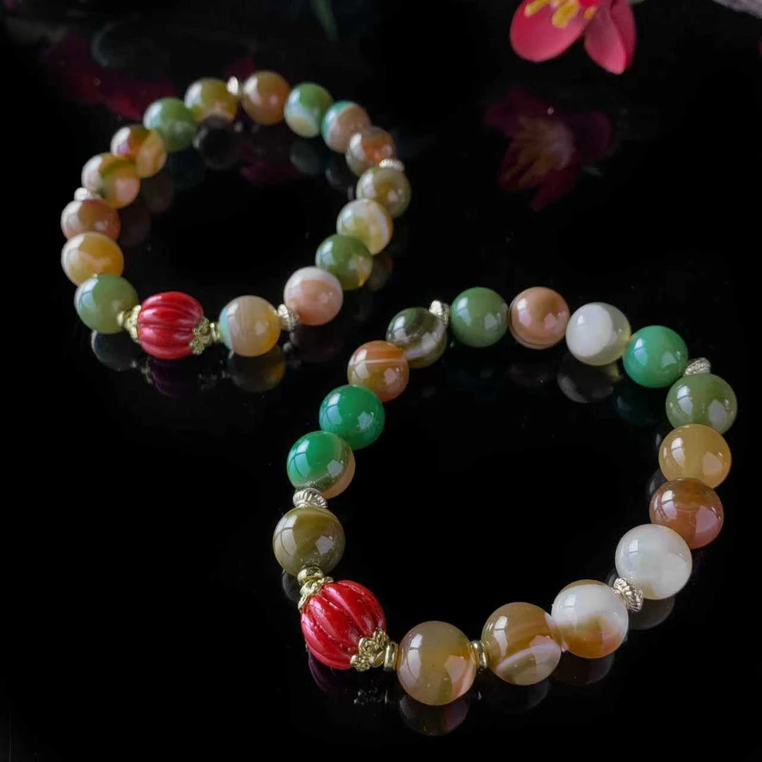 面面来财珠宝S8265-卡10左右-多宝凤凰谷玛瑙手串-多样性发其一