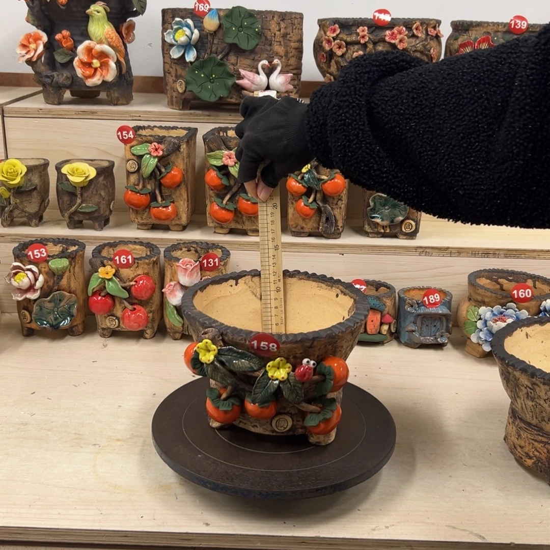 花盆紫砂，158号内口18外高14