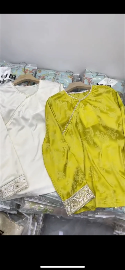 （宁家）新中式国风提花珍珠拼接遮肉洋气打底衫