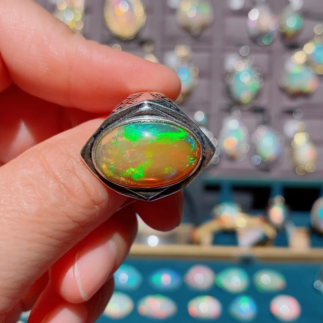 欧泊欧泊戒指银S925镶嵌