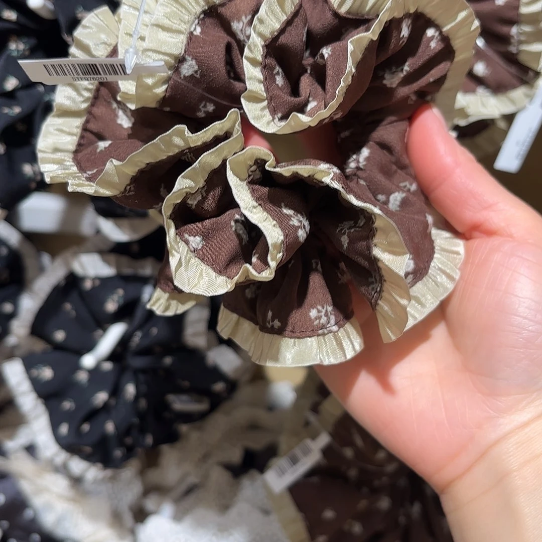 布艺铁合金咖色碎花花边小蛮腰