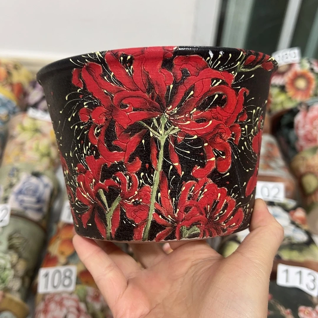 景德镇炫彩手绘口14高10.5