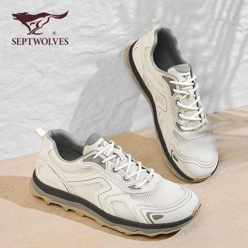七匹狼男鞋秋季轻薄透气网面运动鞋男士休闲百搭防滑耐磨跑步潮鞋