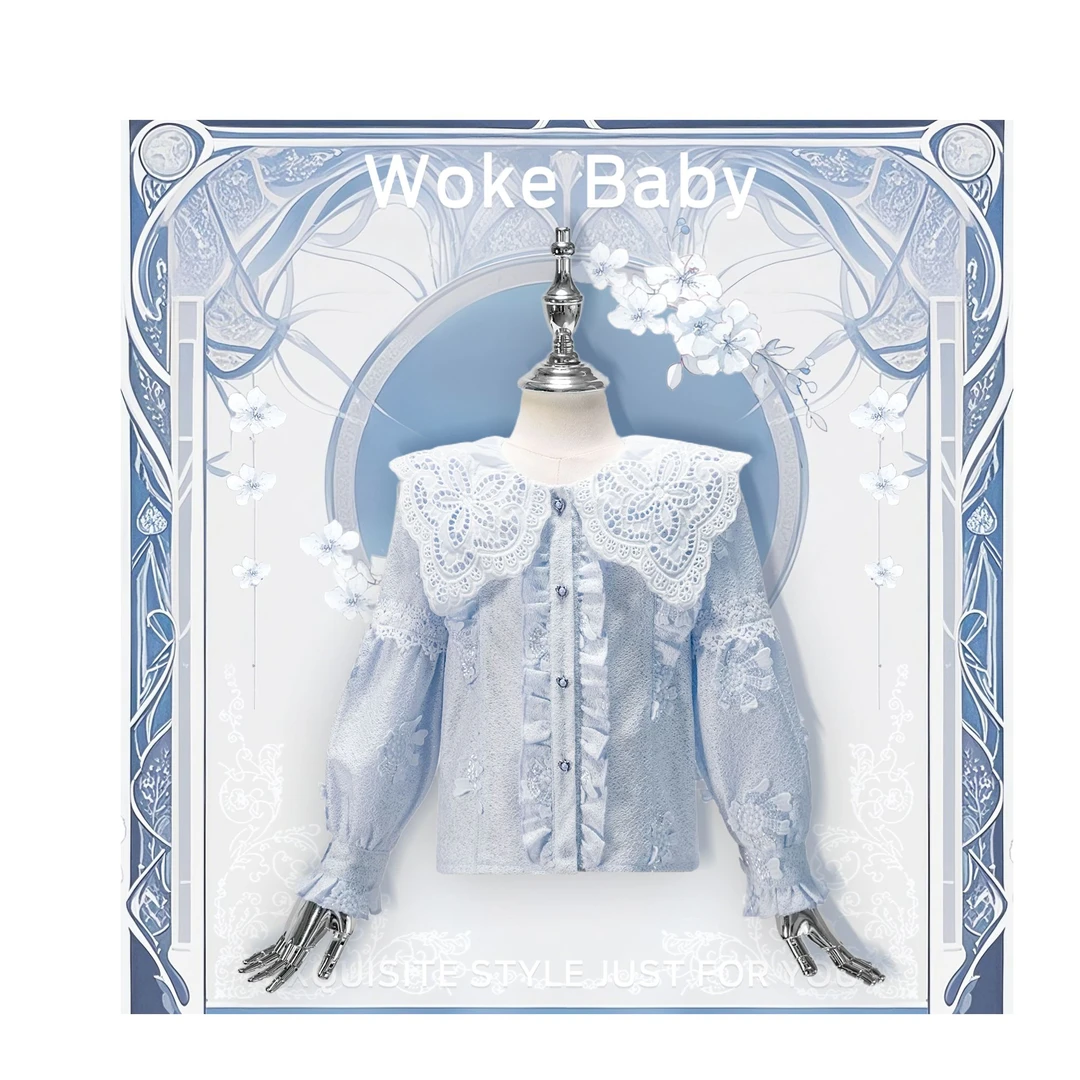 【现货】女童2025春夏季新款复古汉服上衣儿童古风衬衫S5332