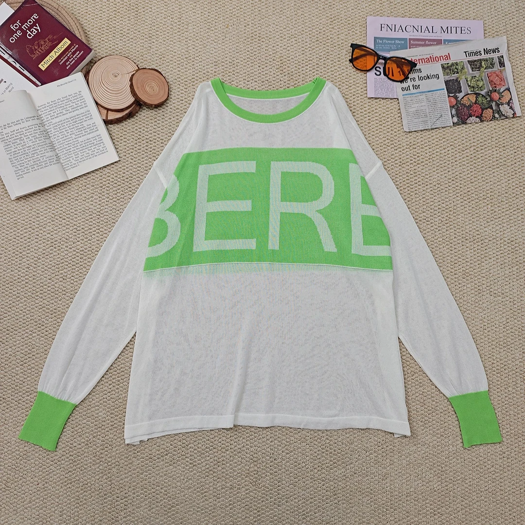 2025夏季新款时尚休闲条纹防晒针织长袖1584