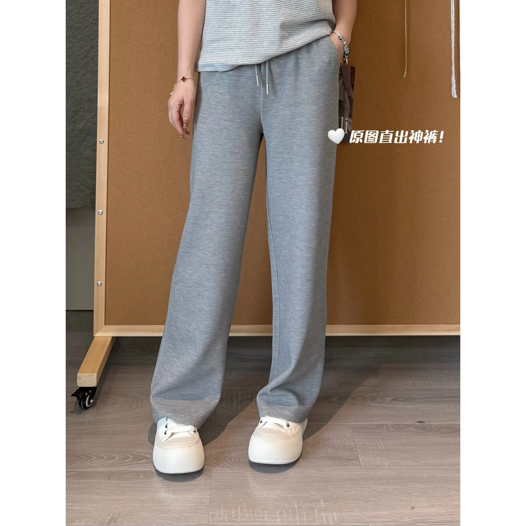 小个子圆圆DGS201直筒裤显瘦休闲裤休闲百搭卫裤高腰时尚阔腿裤女