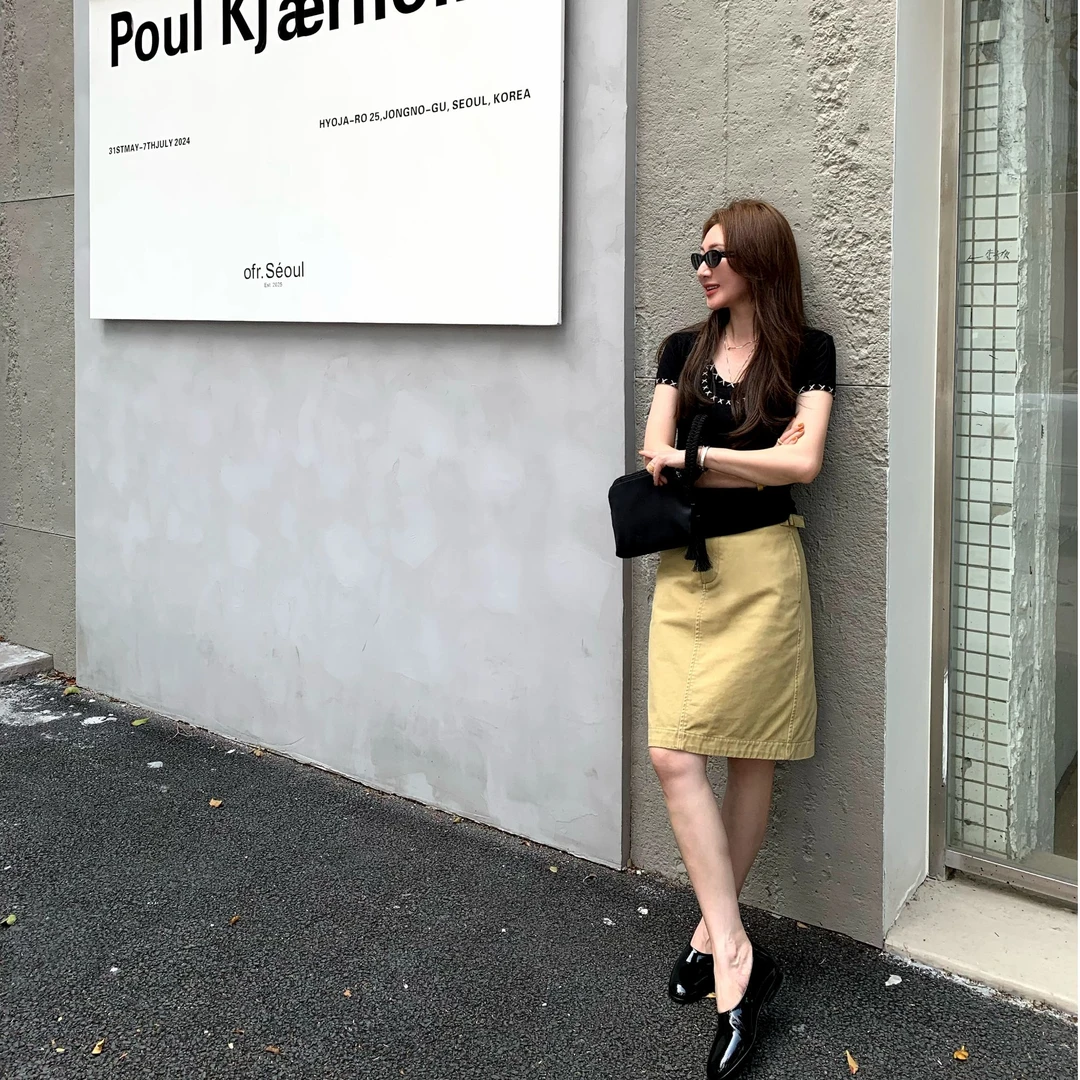 AIMURSE  小众设计师 工艺刺绣百搭休闲气质背心吊带 AM6699