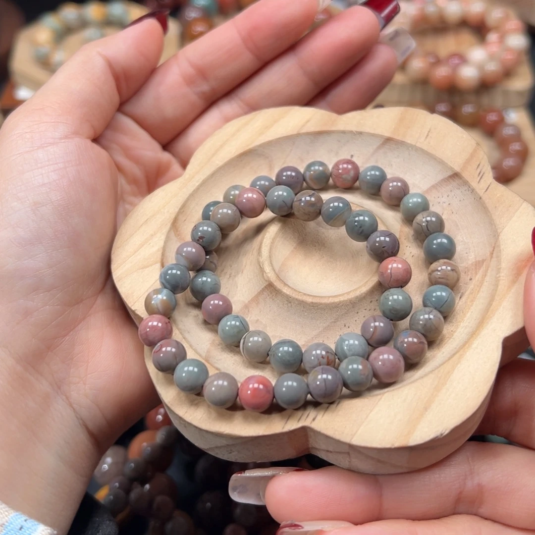 绵***雨石英质玉未镶嵌手链38