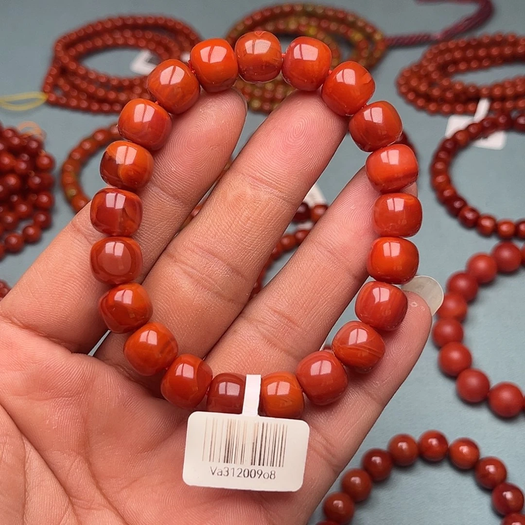 南红玛瑙未镶嵌手链老型卡11+