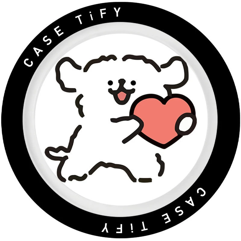 CASETi联名线条小狗系列Magsafe磁吸手机啪嗒气囊折叠可伸缩支架