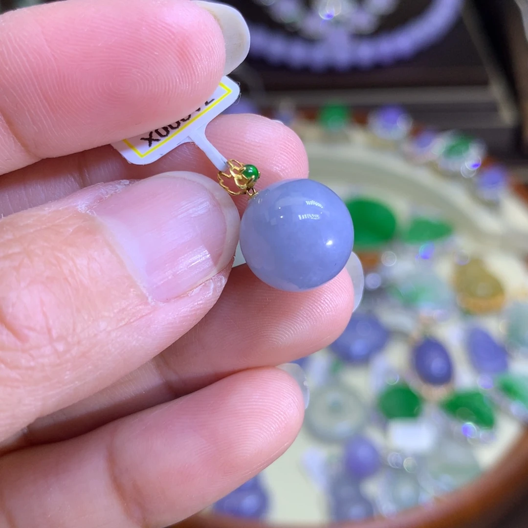 翡翠戒指18K金镶嵌翡翠