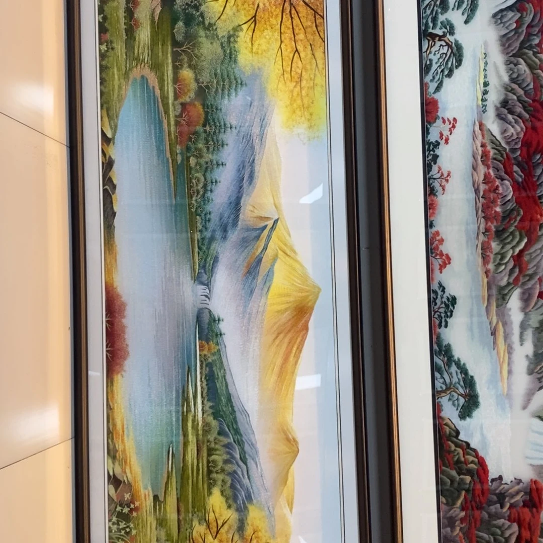 横款金色实木。发财树金山聚宝盆。包安装