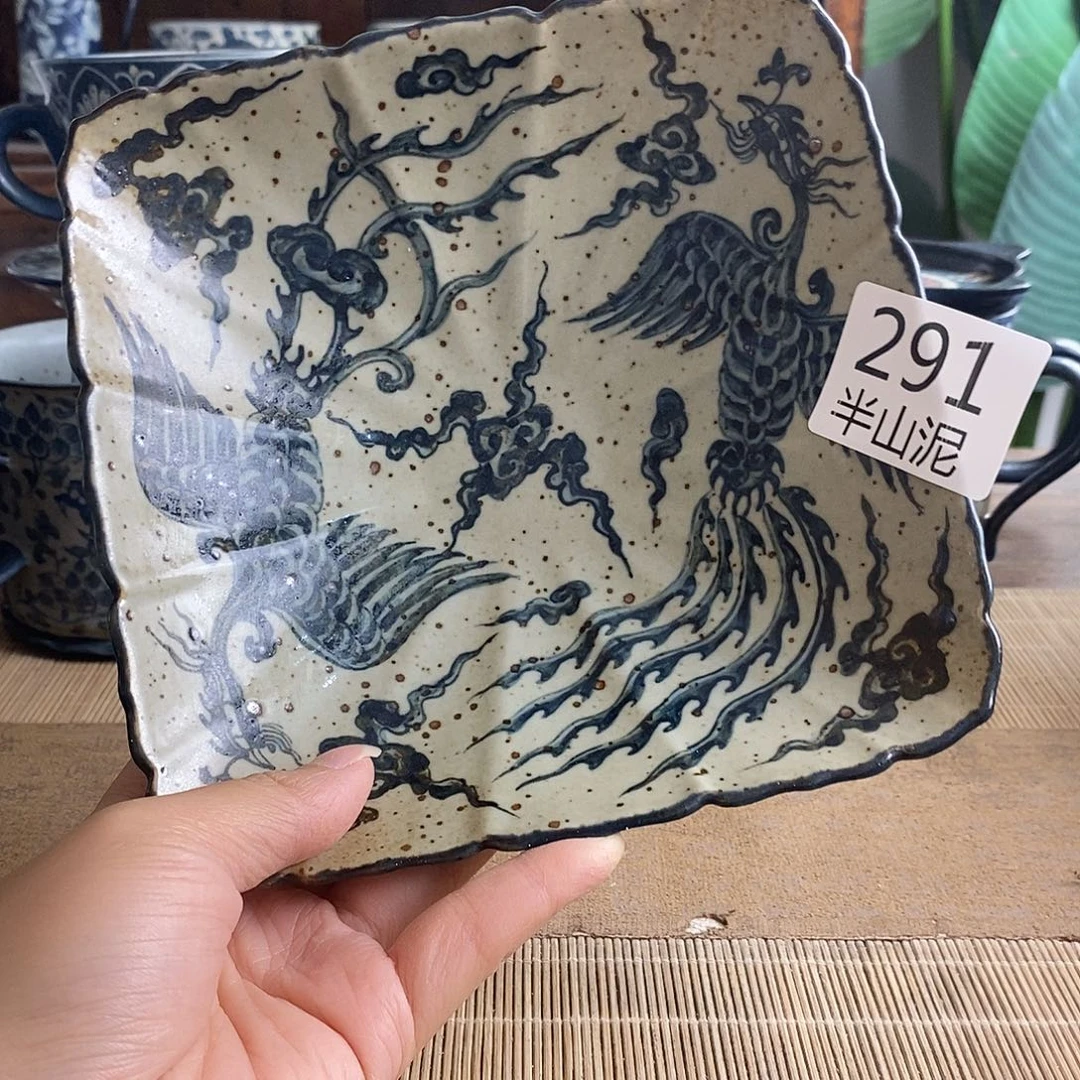 手工手绘青花高温青花陶瓷