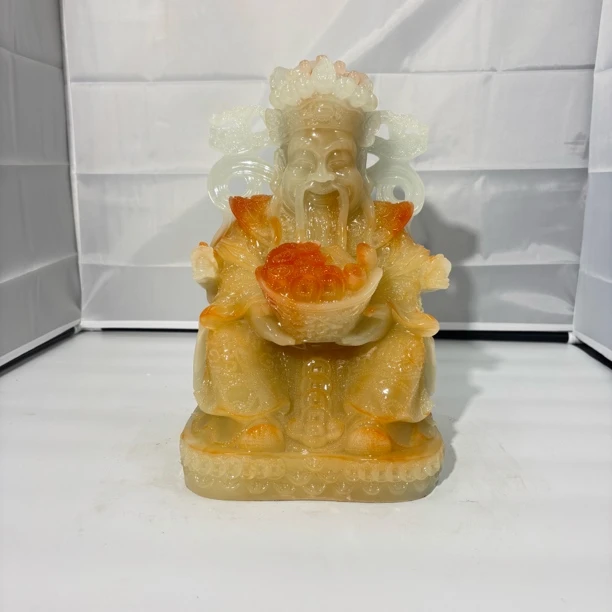 红花冰料文财神玄关前台收银台