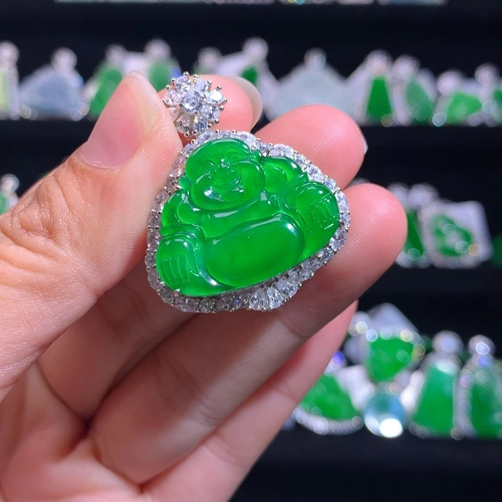 【闪购商品】颈饰银S925镶嵌翡翠萧****妮天然翡翠
