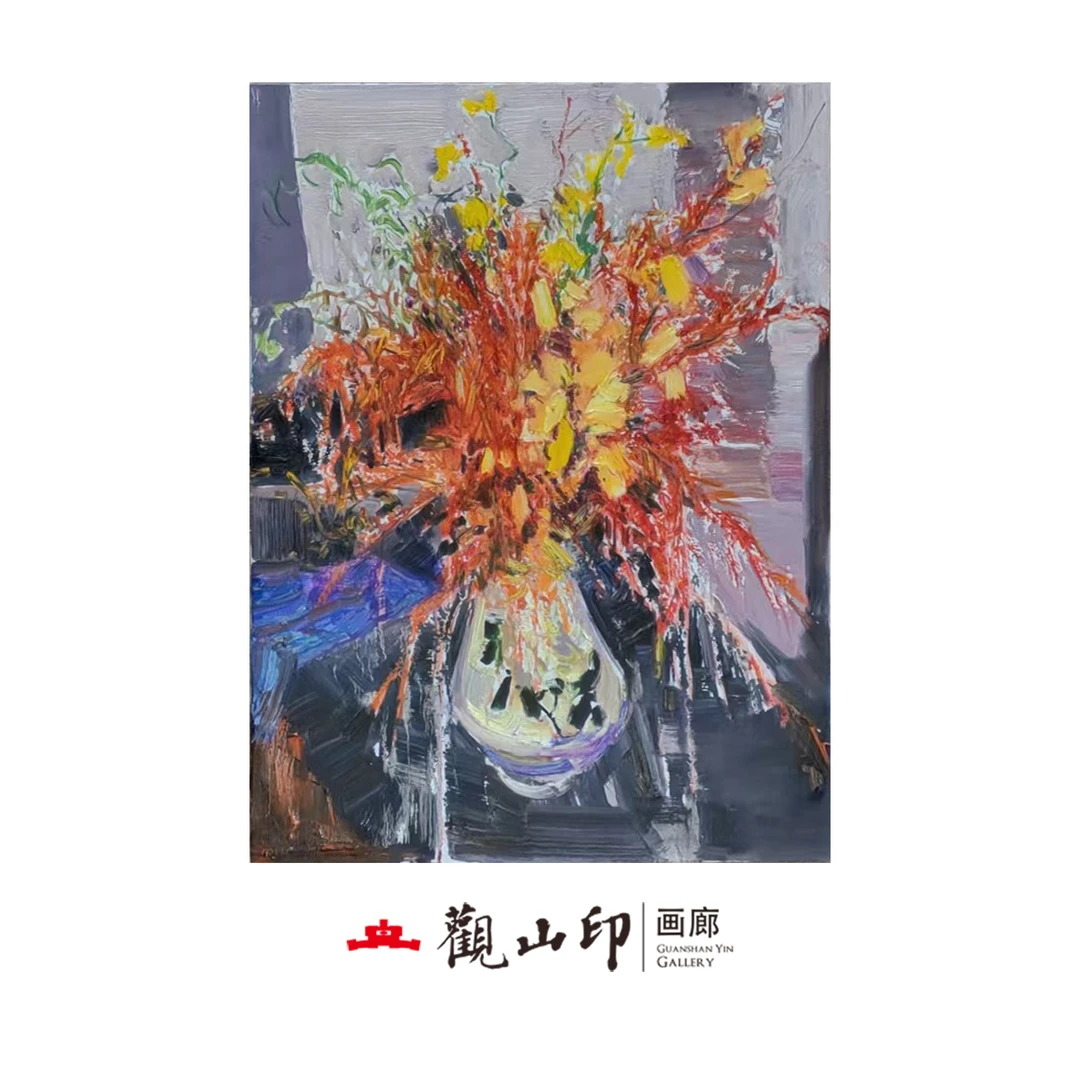 SMK原创手绘风景油画79x60cm美式复古风玄关沙发背景挂画3374