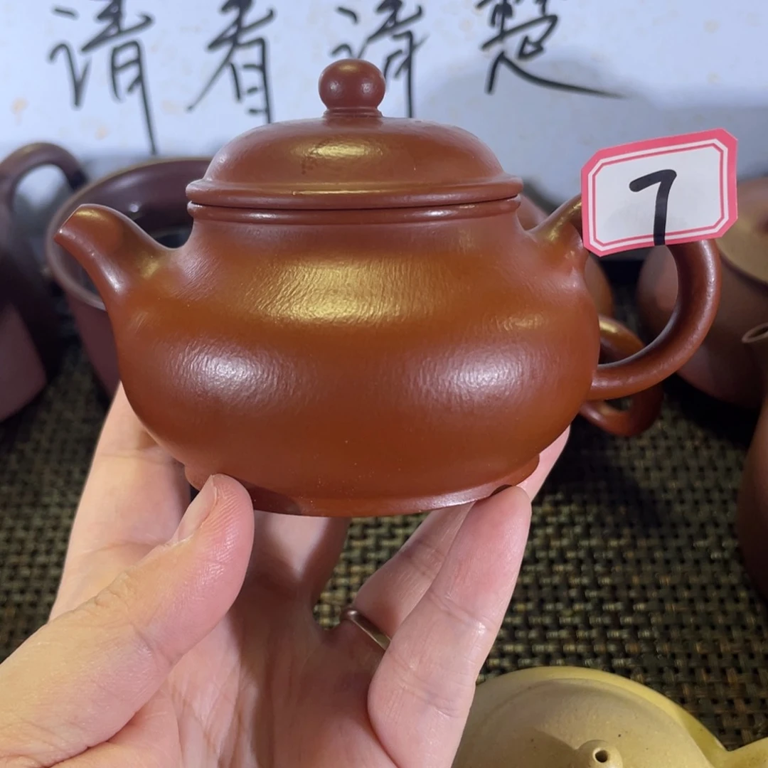 茶壶紫砂矮潘微瑕全手