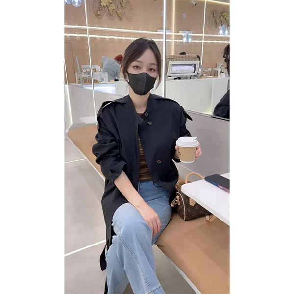 2025年风衣外套秋季宽松气质长款风衣上衣