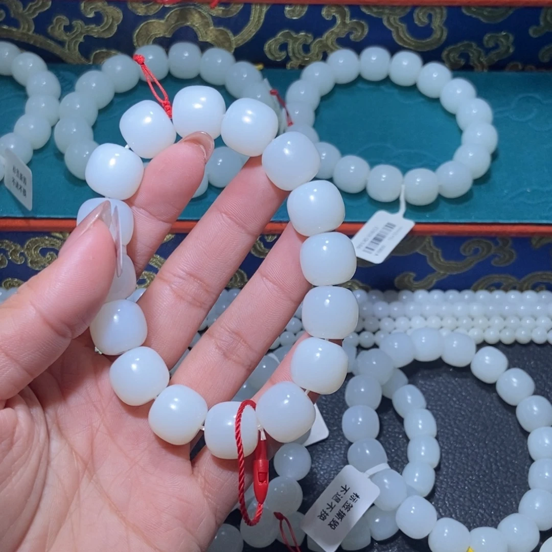 和田玉未镶嵌手串卡14俄老型